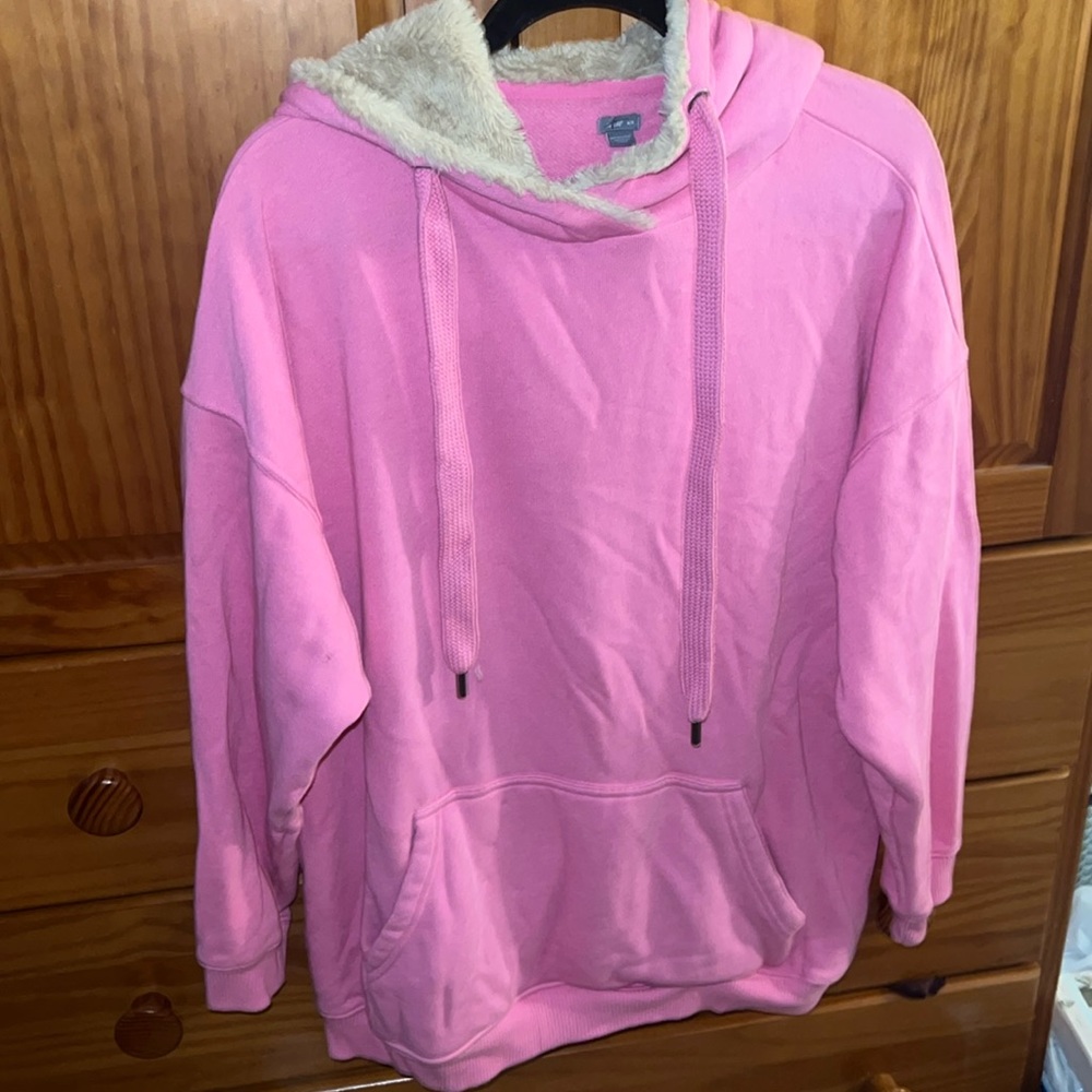 Aerie fur hood sweatshirt
